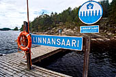 Parco Nazionale di Linnansaari. Il molo sull'isola di Linnansaari. 